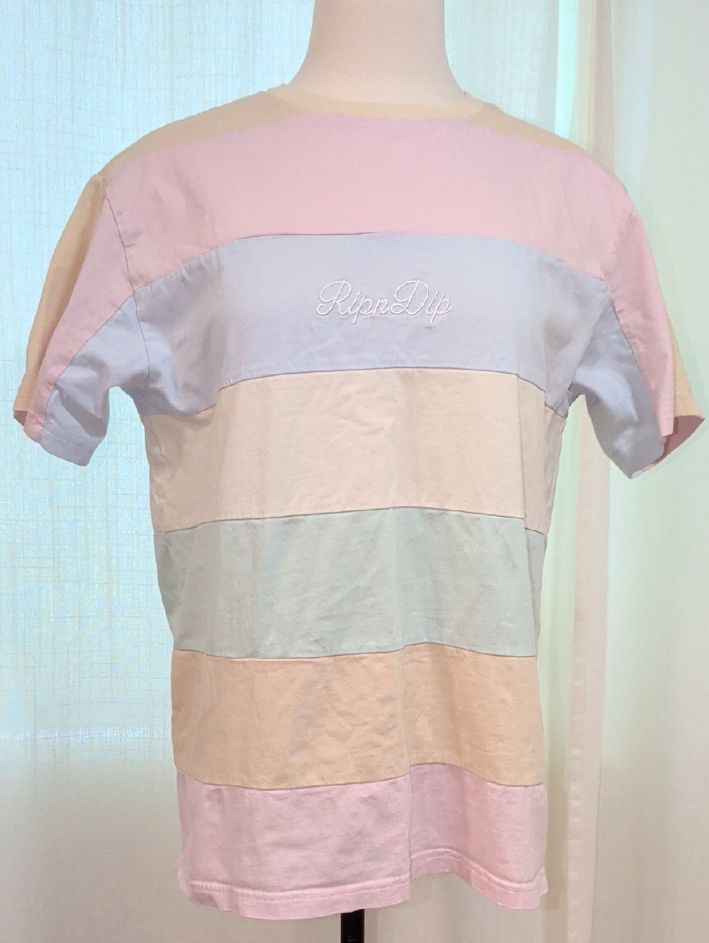 Rip n Dip Pastel Stripe Tee - Pink, Blue, Cream, Mint